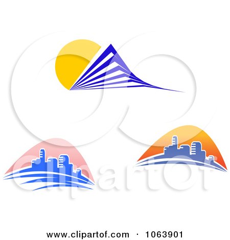 Clipart Skyscrapers Digital Collage 2 - Royalty Free Vector Illustration by Vector Tradition SM