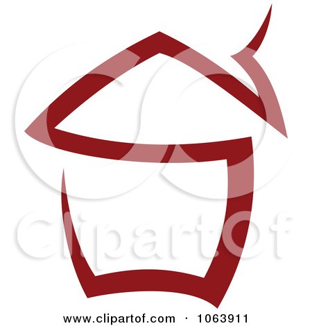 Clipart Maroon House 2 - Royalty Free Vector Illustration by Vector Tradition SM