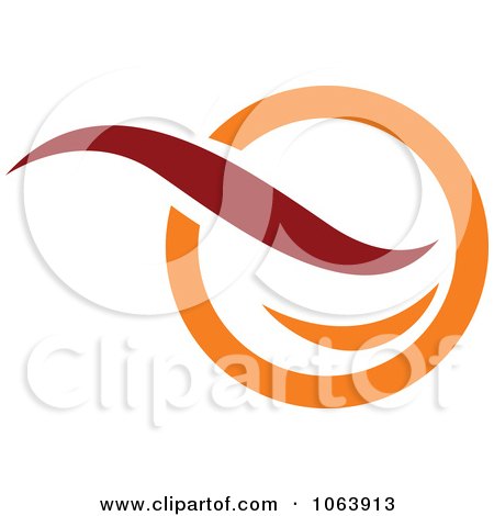 Clipart Abstract Logo In Orange And Maroon 2 - Royalty Free Vector Illustration by Vector Tradition SM