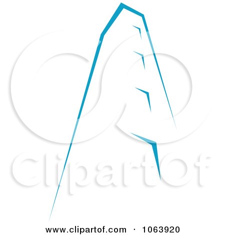 Clipart Blue Skyscraper Logo 3 - Royalty Free Vector Illustration by Vector Tradition SM