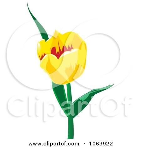 Clipart Yellow Tulip - Royalty Free Vector Illustration by Vector Tradition SM