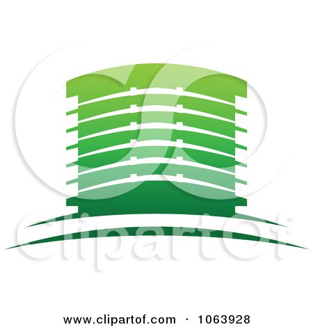 Clipart Green Skyscraper Logo 5 - Royalty Free Vector Illustration by Vector Tradition SM