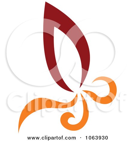 Clipart Abstract Logo In Orange And Maroon 1 - Royalty Free Vector Illustration by Vector Tradition SM