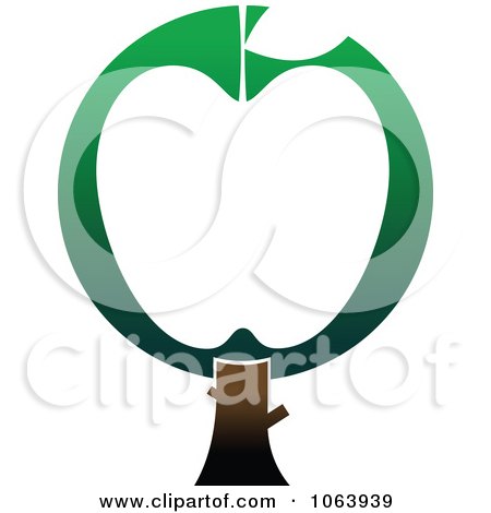 Clipart Apple Tree Logo 1 - Royalty Free Vector Illustration by Vector Tradition SM