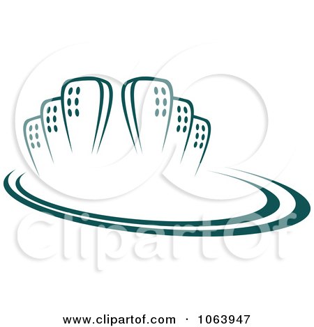 Clipart Green Skyscraper Logo 3 - Royalty Free Vector Illustration by Vector Tradition SM