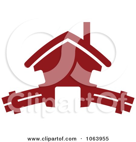 Clipart Maroon House 6 - Royalty Free Vector Illustration by Vector Tradition SM
