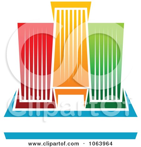 Clipart Colorful Skyscraper Logo 3 - Royalty Free Vector Illustration by Vector Tradition SM