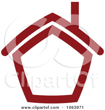 Clipart Maroon House 4 - Royalty Free Vector Illustration by Vector Tradition SM