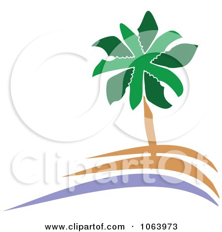 Clipart Palm Tree Logo 6 - Royalty Free Vector Illustration by Vector Tradition SM