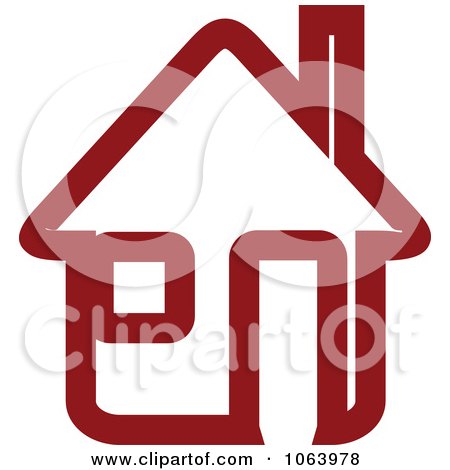 Clipart Maroon House 8 - Royalty Free Vector Illustration by Vector Tradition SM