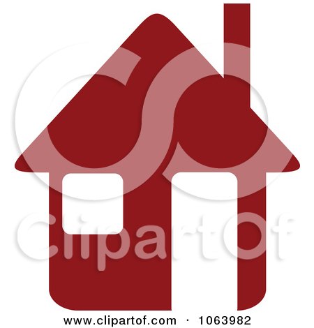 Clipart Maroon House 7 - Royalty Free Vector Illustration by Vector Tradition SM