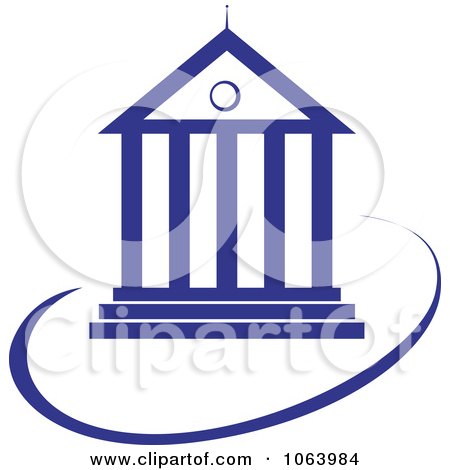 Clipart Court House Logo - Royalty Free Vector Illustration by Vector Tradition SM