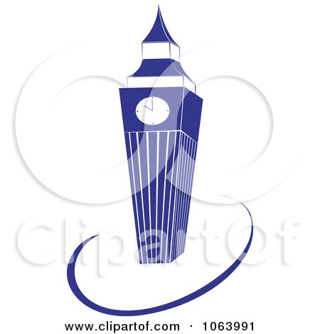 Clipart Clock Tower Logo - Royalty Free Vector Illustration by Vector Tradition SM