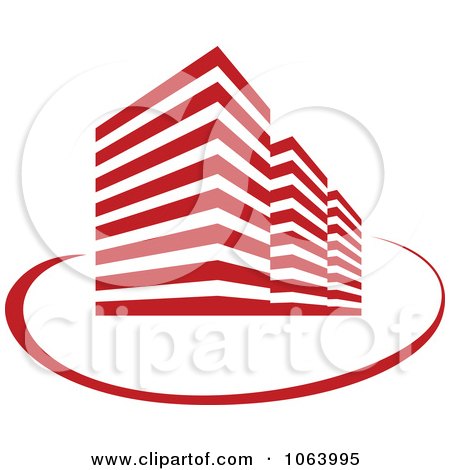 Clipart Red Skyscraper Logo 2 - Royalty Free Vector Illustration by Vector Tradition SM