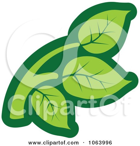 Clipart Green Leaf Seedling Logo 1 - Royalty Free Vector Illustration by Vector Tradition SM
