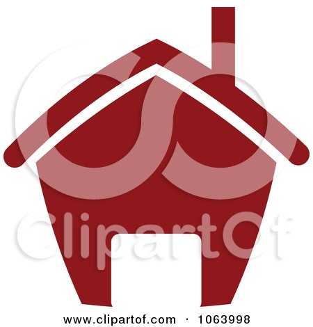 Clipart Maroon House 5 - Royalty Free Vector Illustration by Vector Tradition SM