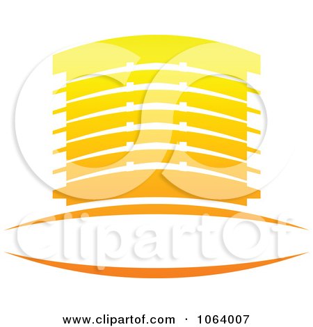Clipart Yellow Skyscraper Logo 1 - Royalty Free Vector Illustration by Vector Tradition SM