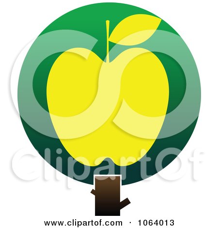 Clipart Apple Tree Logo 2 - Royalty Free Vector Illustration by Vector Tradition SM