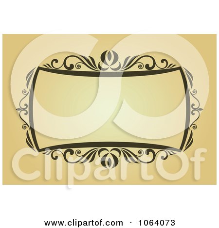 Clipart Ornate Vintage Frame 5 - Royalty Free Vector Clip Art Illustration by Vector Tradition SM