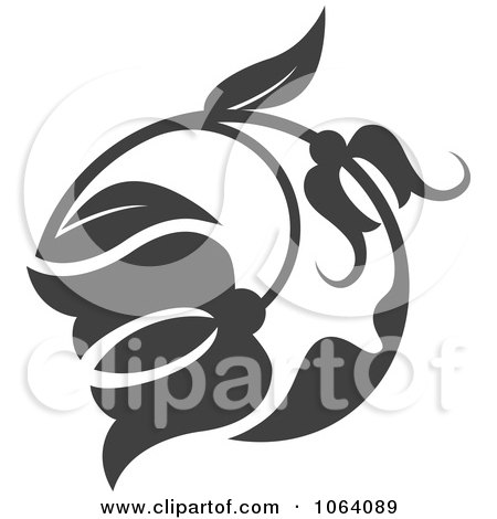 Clipart Gray Flourish Design Element 4 - Royalty Free Vector Illustration by Vector Tradition SM