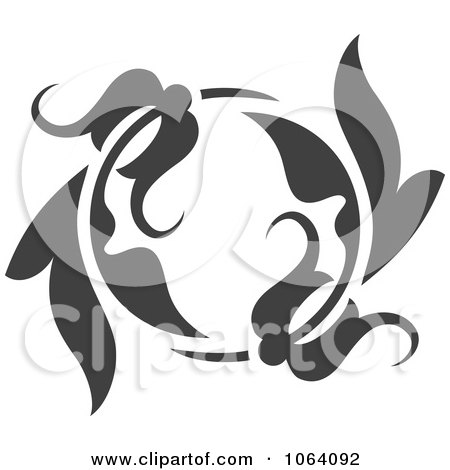 Clipart Gray Flourish Design Element 1 - Royalty Free Vector Illustration by Vector Tradition SM