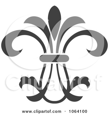 Clipart Gray Flourish Design Element 12 - Royalty Free Vector Illustration by Vector Tradition SM