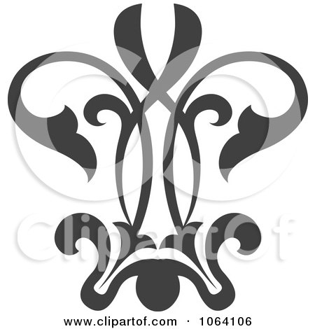Clipart Gray Flourish Design Element 2 - Royalty Free Vector Illustration by Vector Tradition SM