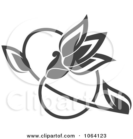 Clipart Gray Flourish Design Element 10 - Royalty Free Vector Illustration by Vector Tradition SM
