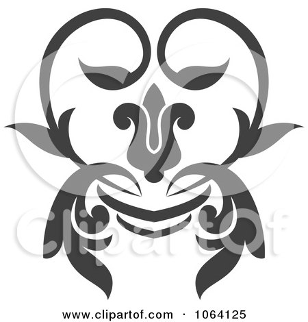 Clipart Gray Flourish Design Element 13 - Royalty Free Vector Illustration by Vector Tradition SM