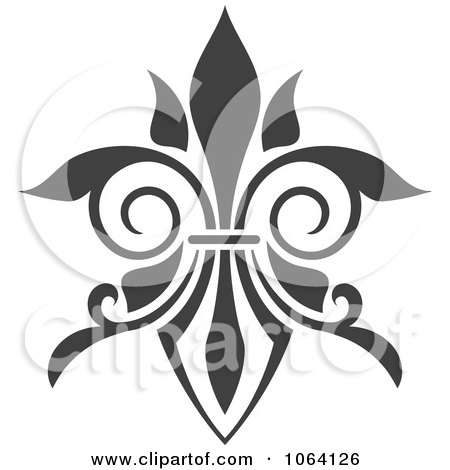 Clipart Gray Flourish Design Element 5 - Royalty Free Vector Illustration by Vector Tradition SM
