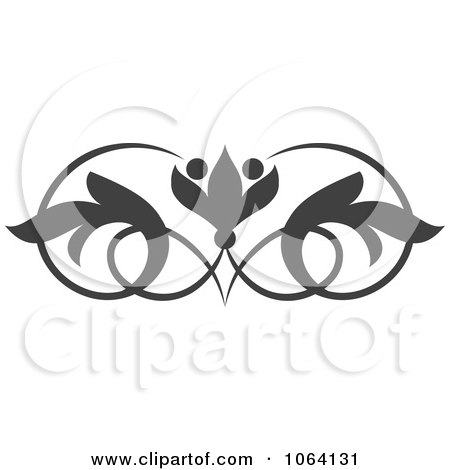 Clipart Gray Flourish Design Element 11 - Royalty Free Vector Illustration by Vector Tradition SM