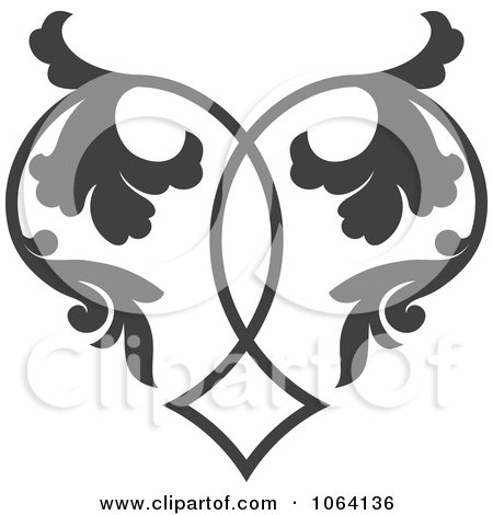 Clipart Gray Flourish Design Element 9 - Royalty Free Vector Illustration by Vector Tradition SM