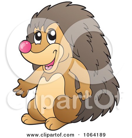 Clipart Happy Hedgehog - Royalty Free Vector Illustration by visekart