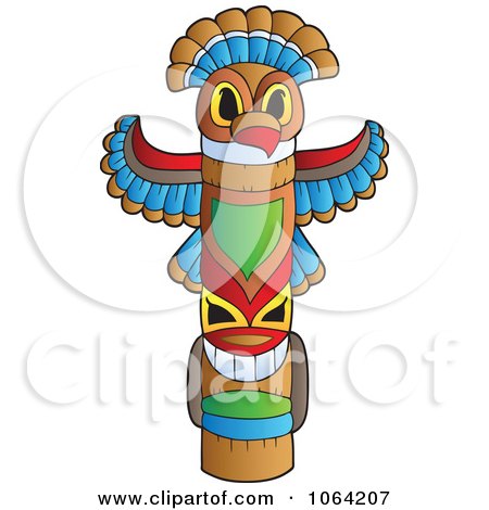 Clipart Native Totem Pole - Royalty Free Vector Illustration by visekart
