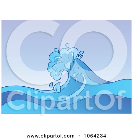 Clipart Splashing Ocean wave - Royalty Free Vector Illustration by visekart