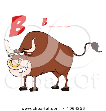 Clipart Bul Under B Is For - Royalty Free Vector Illustration by Hit Toon