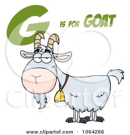 Clipart G Is For Goat - Royalty Free Vector Illustration by Hit Toon