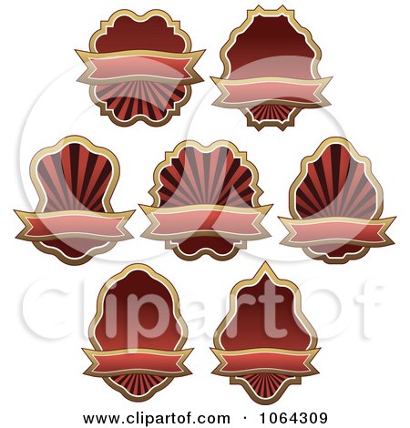 Clipart Brown Labels Digital Collage - Royalty Free Vector Illustration by Vector Tradition SM