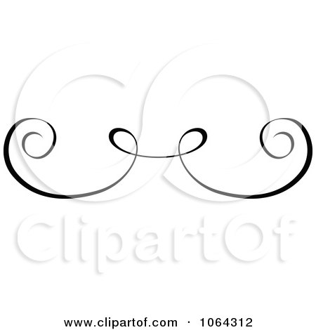 Clipart Black Swirl Rule Design Element 4 - Royalty Free Vector Illustration by dero