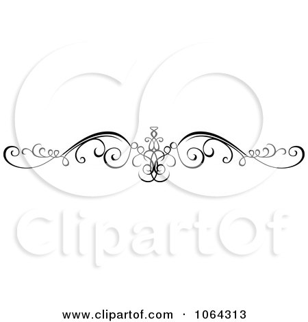 Clipart Black Swirl Rule Design Element 3 - Royalty Free Vector Illustration by dero
