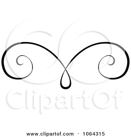 Clipart Black Swirl Rule Design Element 6 - Royalty Free Vector Illustration by dero