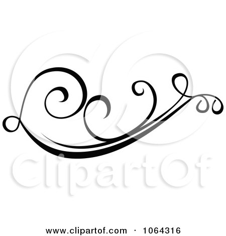 Clipart Black Swirl Rule Design Element 9 - Royalty Free Vector Illustration by dero