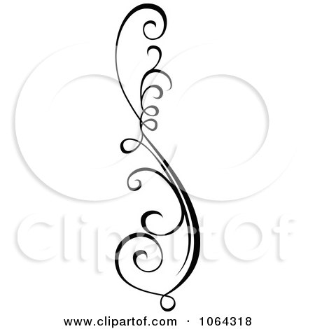 Clipart Black Swirl Rule Design Element 5 - Royalty Free Vector Illustration by dero