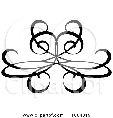 Clipart Black Swirl Rule Design Element 7 - Royalty Free Vector Illustration by dero