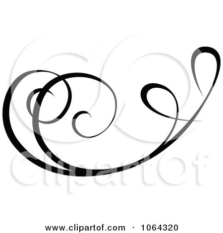 Clipart Black Swirl Rule Design Element 8 - Royalty Free Vector Illustration by dero
