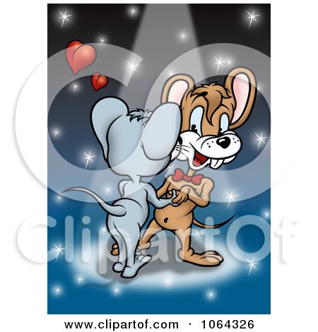 Clipart Mouse Couple Dancing - Royalty Free Illustration by dero