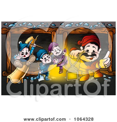 Clipart Dwarfs In A Mine - Royalty Free Illustration by dero