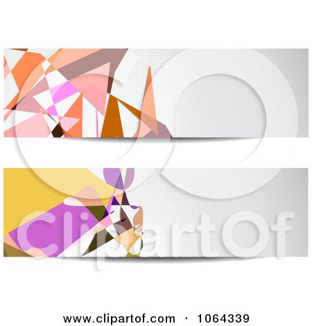 Clipart Abstract Banners With Gray Space - Royalty Free Vector Illustration by KJ Pargeter