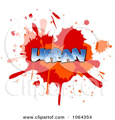 Clipart Comic Splatter With Urban Text - Royalty Free Vector Illustration by Vector Tradition SM
