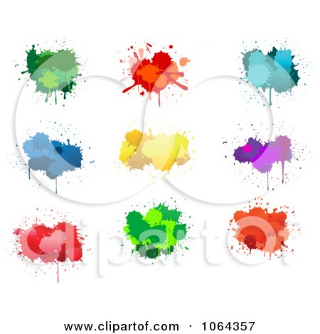 Clipart Colorful Splatters Digital Collage 1 - Royalty Free Vector Illustration by Vector Tradition SM